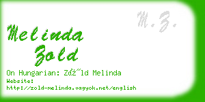 melinda zold business card